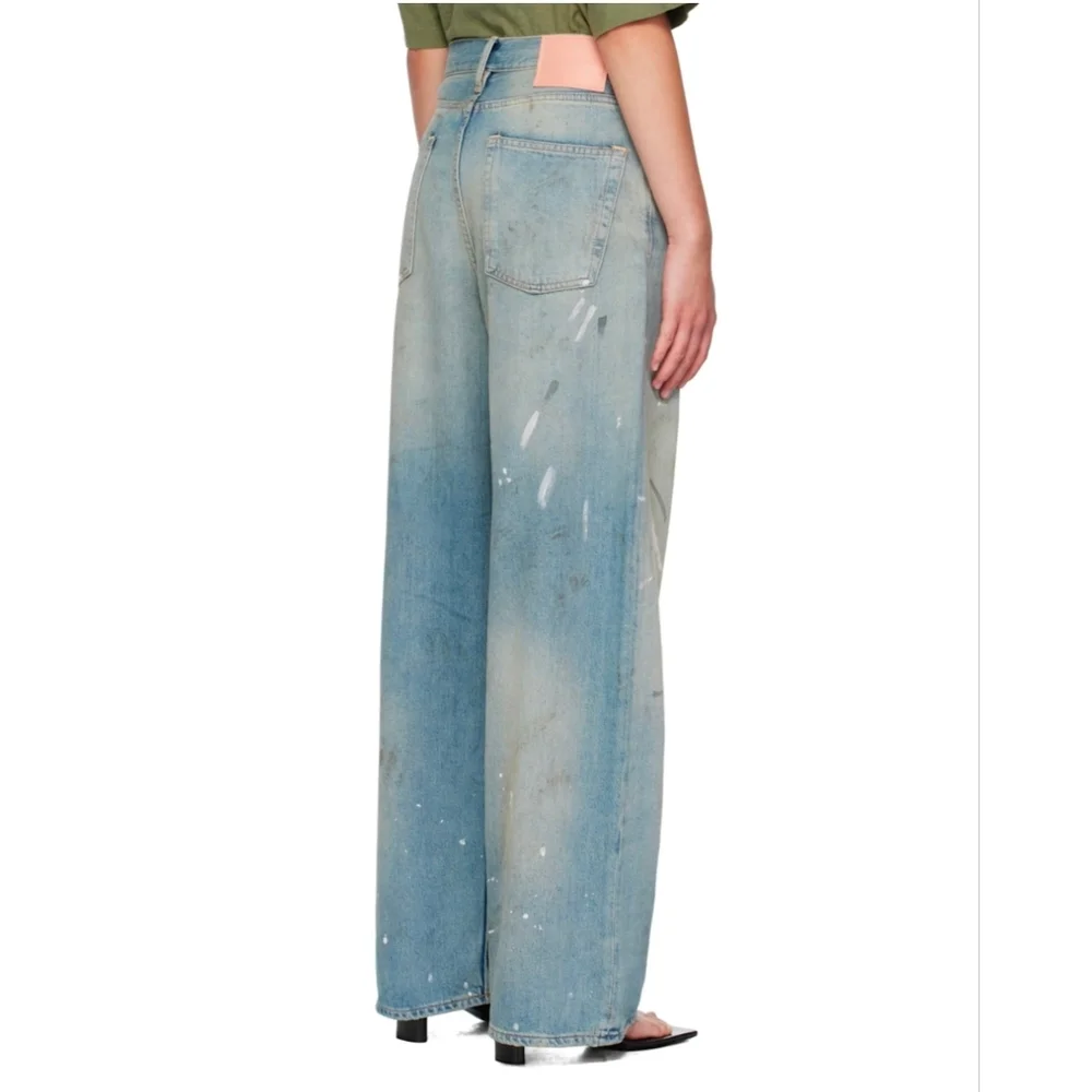 Acne Studios Womens 1981 Trafalgar Jeans Size XXXS Paint Splatter NWT $730 - Picture 6 of 16